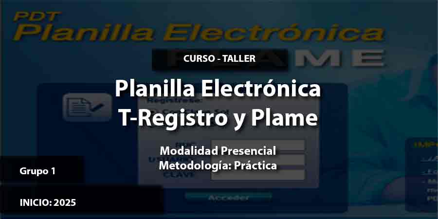 Cursos de Planilla Electrónica T-Registro y Plame