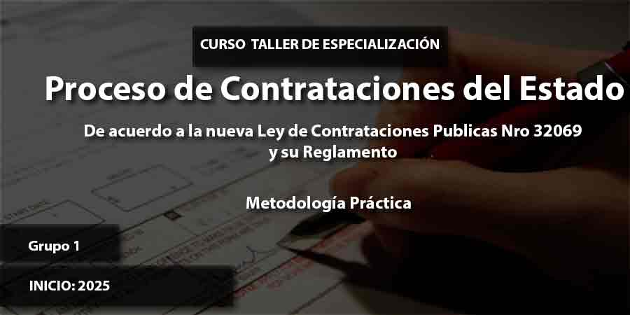 Cursos de Especialización en Contrataciones del Estado